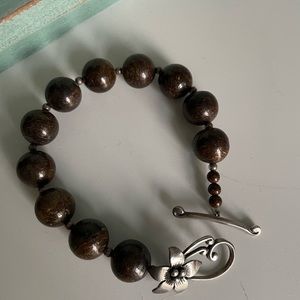 Silpada brown wood bead bracelet